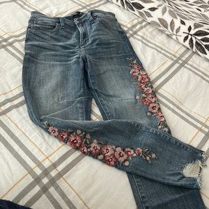 A&F Floral Jeans